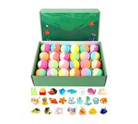 Bath Balls - 24 Piece Fizzy Surprise Set for Children | Bathing Supplies with Hidden Collectible Figures & Gentle Skin Care for Birthdays, Holidays and Travel, 11.81x7.87 inches