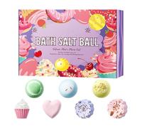 Bath Balls | 7-Piece Bath Salt Balls for Women Relaxing - Moisturizing Shower Soap for Daily Bathtub Bathroom Home Spa Wife Mom Ladies Kids Christmas