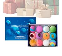 Bath Balls for Girls, 12 Pieces Persistent Fragrance Shower Dried Flowers Fun Bubble Bath for Spa Care Relaxation Summer Birthday Party Gift for Boys Christmas Socks