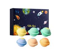 Bath Balls for Kids, 6-Piece Relaxing Natural Organic, Planet Shaped Fizzy Bath Salt Balls, for Birthday Mothers Day Valentines Children Women Spa Shower Relaxation
