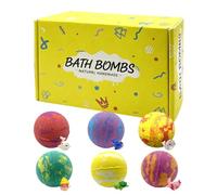 Bath Balls for Kids - 6 Piece with Toys Scented Colorful Bubble | Kids Animal Bath Fizzies Set Glow in the Dark Toys | for Bathtub Home Bathroom Spa Hotel Daycare Center
