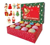 Bath Balls Set - 12-Piece Toddler Bath Toys Christmas Bubble Balls | Natural Organic Bathbombs Toys for Toddler Boys Girls Holiday Shower Bathing Playing Entertainment