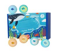 Bath Balls Set, with Toy Inside Cleanser | Sea Theme Design Bubble Shower Ball - for Home Travel Bathroom Hotel Birthday Relaxation
