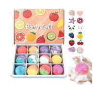 Bath Balls, Skin Wash with Toy Inside - Fruit Design Bubble Bathing Ball,for Kids Relaxation Self Care SPA Home Travel Bathroom Hotel