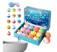 Bath Balls with Toys, 12-Piece Organic Body Cleanser, Fizzy Bubble Bath Balls, for Kindergarten Home Travel Bathroom Hotel Relaxation Play Kids Boys
