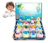 Bath Balls with Toys 12 Pieces Colorful Foaming Gentle