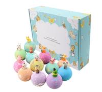 Bath Balls with Toys Inside | 12 Pieces Animal Theme Bath Set | Kids Baths Ball Set for Boys Girls | Fun Bubble Baths Toys for Birthday Holiday Playdates Summer Travel Bathroom Home Use of for an