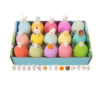 Bath Balls with Toys Inside - Bunny Theme Bath Set, 15 Pieces Child Bathing Surprise for Fun Play, Water Sphere with Hidden Figures, Kids Entertainment, Bathroom Gift for Home and Travel