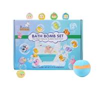 Bath Balls With Toys Inside - Multicolor, 12 Pieces Body Washing Fizzy Shower Ball Set, Surprise Toy Inside Each, Gentle Skin Safe Formula, Paraben Sulfate Free | Boys, Girls, Holiday, Playdates, Summ