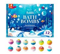 Bath Balls with Toys Inside - Twelve Pieces Bathing Product, Fizzy Soaking Spheres, Hidden Surprise Figures, Skin Refreshing Function, Tub Time Accessory, Multi Colored Twelve Pack Set for Hotel Home