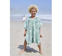 Bath/Beach Poncho with Recycled Cotton, for Children mint green