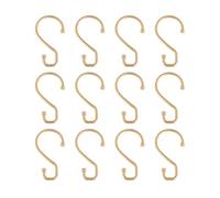 Bath Bliss 12 Pack Shower Curtain Rings | Dimensions: 3.1" x 1.8' x 0.24" | S Shaped Design | Fits Over Standard Size Shower Rod | Easy to Install | Satin Gold