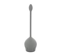 Bath Bliss Firm Grip Tulip Toilet Bowl Brush, Self-Closing & Opening, Strong Bristles, Bathroom Cleaner, Cotton, Gray, 1 Pack