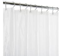 Bath Bliss Waterproof Shower Curtain Liner, 4X’s Splash Guard Suction Cup Leak Protection, 12 Rust Resistant Copper Grommets, 3 Large Magnet Hem, 100% PVC, 72"x72", Frost