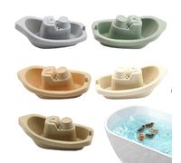 Bath Boats, Stackable Floating Bath Toy, Water Play Boat Set, for Ages 2 to 4 Boys Girls Kids Bathtub Pool Beach Shower Bathroom Sand Indoor Outdoor Use, Kids Bathe Toy, Floating Water Play Set