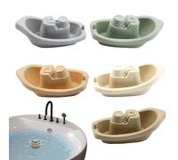 Bath Boats - Straw Material 10x5x4cm | Stackable Floated Water Game | Parent Child Interaction Bathtub Early Education Pool Boat Toy For Ages 2-4 Kids Bàthtub Pool Shower Bathroom Sand