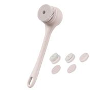 Bath & Body Scrubber - Long Handle Electric Brush, Waterproof Design | Multi-Function Massage Brush, Stiff Bristle Soft Heads Home Spa Use, Shower Back Scrub, Foot Care, Skin, Relaxation