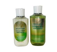 Bath Body Works Coconut Lime Verbena Body Lotion and Body Gel Wash 2 Piece Set