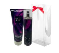 Bath & Body Works DARK KISS 2-piece Gift Set with a Red Bow for Holidays & Gifts - Fine Fragrance Mist & Ultimate Hydration Body Cream