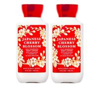 Bath & Body Works Japanese Cherry Blossom Signature Collection Body Lotion 8 fl oz (236 ml) - New Formula (2 Pack)
