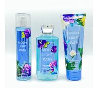Bath & Body Works Moonlight Path Body Set - Shower Gel 10 Fl Oz Fine Fragrance Mist 8 Fl Oz & Body Cream 8 Fl Oz