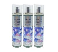 Bath & Body Works Moonlight Path Fine Fragrance Mist 8 fl oz Pack of 3 Gift Set for Women