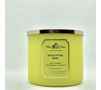 Bath & Body Works, White Barn 3-Wick Candle w/Essential Oils - 14.5 oz - New Core Scents! (Eucalyptus Mint)