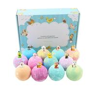 Bath Bom-Bs for Kids, Kid-Friendly, Sea Salt, Minerals, Oils, Animal Toy Bath Salt Balls, Ba-Th Bombs Toy, Compact, for Boys Girls Birthday Party, Bathtub Fun,