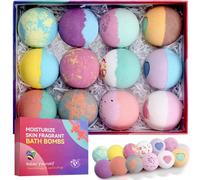 Bath Bomb Gift Set, Natural Bath Bombs for Kids with Mega Bubbles & Surprise Inside, Handmade Fizzy Bubble Bath Bombs with Toys Inside, Birthday Gift for Her, Women, Men, Kids and Teen Girls (Set F)