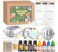 Bath Bomb Making Kit, Vezerd DIY Bath Bombs for Women, Make Your Own SPA Products, Soap Making Kit with Stainless Steel Molds, Bath Foam, Bath & Bathing Shower Accessories Gifts for Girls Women