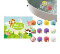 Bath Bomb Set - 12 Pieces Relaxing Body Cleansing Bath | Bath Bombs with Toys - Spa Home Travel Hotel Fun for Girls Skin Care Moisture Fragrance Bath Gift