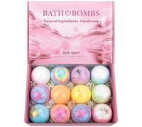 Bath Bombs 12Pcs Natural Ingredient Shower Bombs Moisturizes Soothes The Skin, Relieve Stress Bath Bubbles SPA Essential for Women Relaxing Shower