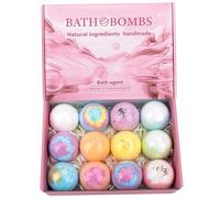 Bath Bombs 12Pcs Natural Ingredient Shower Bombs Moisturizes Soothes the Skin Relieve Stress Bath Bubbles SPA Essential Gift for Women Relaxing Bathbombs Bubble Bath for Women Bath Bombs for Women