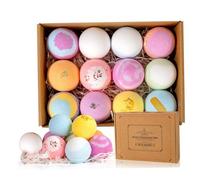 Bath Bombs, 6PCS 60g Natural Ingredient Shower Bombs Moisturizes Soothes The Skin, Relieve Stress Bath Bubbles SPA Essential for Women Gifts