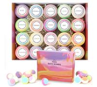 Bath Bombs, Foaming Gift Set 20 Organic & Natural Handcrafted Essential Oils Relaxation and Stress Relief Fizzy Balls Ideal Birthday Gift for Her/Him,