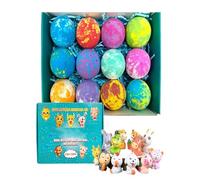 Bath Bombs for Kids 12 Pack with Surprise Toy | 60g Handmade Bubble Bath Fizzies | Moisturizing Oil BathSalts | Gentle Soothing Gift for Girls Boys Birthday Holiday Bedtime Relax