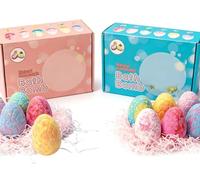 Bath Bombs for Kids, Gifts for Kids Dinosaur Bath Bombs, 6 Pack Natural and Organic Dino Bath Bombs Bubble Bath Gift Set, Bubble Baths Fizz, Easters Basket Stuffers (2PC)