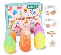 Bath Bombs for Kids, Panspace 6 Pack Dino Egg Kids Bath Bombs with Surprise Inside
