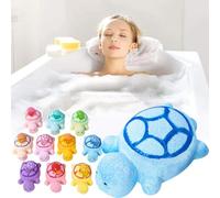 Bath Bombs for Kids, Scented Turtle Bath Bombs,Handmade Natural Clean Shower Bomb, Great Christmas, Holiday & Birthday Gift for Boys Girls Kids Toddlers,Easter Basket Stuffers (Blue 1pcs)