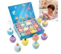 Bath Bombs for Kids with Mega Bubbles & Surprise Inside, 2026 New 12-Pack Ocean Bath Bombs for Kids, Upgrade Sea Bath Salt Balls Sleeve Gifts Box (1PCS)