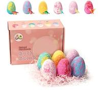 Bath Bombs for Kids with Mega Bubbles & Surprise Inside, 6/12 Pack Handmad Bath Bomb Gift Set, Dinosaur Egg & Ocean Theme Bath Bombs for Birthday Party Easter Stuffers (Dinosaur 6PC Pink Box)