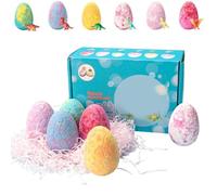 Bath Bombs for Kids with Mega Bubbles & Surprise Inside, 6/12 Pack Handmad Bath Bomb Gift Set, Dinosaur Egg & Ocean Theme Bath Bombs for Birthday Party Easter Stuffers (Dinosaur 6PC Blue Box)