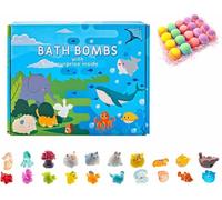Bath Bombs for Kids with Surprise Inside, 20 Pack Kids Bath Bomb Gift Set with Animal Toys, Colorful Bubble Fizzy Bath Bombs for Easter Basket Stuffers, Birthday Gift for Girls Boys (20PC)