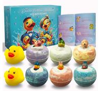 Bath Bombs for Kids with Surprise Toys Inside, Fun Kids Bath Bombs Gift Set with 6 Toys & 2 Rubber Ducks, 6 Free Stories Inside - Christmas, Birthday, Advent Calender Gifts for Boys & Girls