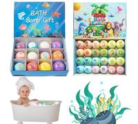 Bath Bombs for Kids with Toys Inside, 12/24/36 Pack Surprise Kids Bath Bombs, Ocean Theme Baths Fizzies with Mega Bubbles, Colour Changing Sea Salt Baths Bomb Gift Set for Boys & Girls (36Pack)
