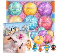 Bath Bombs for Kids: XXL Bath Bombs with Surprise Inside, Organic Bath Bombs Rich in Natural Essential Oils, Kids Bath Gift Set for Dry Skin Moisturize, Summer Party Favors for Kids (6 Pcs)