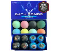 Bath Bombs for Men - Mens Bath Bombs - Organic Bath Bombs with Masculine Scents For Him - 2.5 Oz Gift Set of 8 Scented Bath Bombs with Natural Essenti