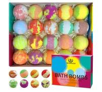 Bath Bombs Gift Set for Kids - 20Pcs Bubble Bathbombs with Natural and Organic Ingredients for Women, Home Spa Fizzes Bath Balls to Moisturize Skin for Christmas for Lover, Girls and Boys