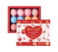 Bath Bombs Gift Set for Women, 12Pcs Bubble Bath Balls with Natural and Organic Ingredients, Moisturize Skin for Festival, Daily Bath Gifts for Women and Girls (A)