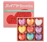 Bath Bombs,Love Heart Bath Bombs Gift Set,9pcs Natural Shower Bath Bombs with SPA Aromatherapy,Spa Bubble Fizzies,Beauty Spa Gift for Women,Her on Christmas Valentines Birthday Mothers Day Anniversary